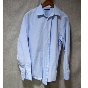 Theory Men’s Blue Gingham Button-Down Shirt 16.5 / 32–33